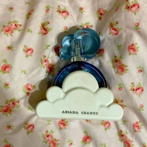 A blue bottle and white could. Have been used. Light weight. No damage